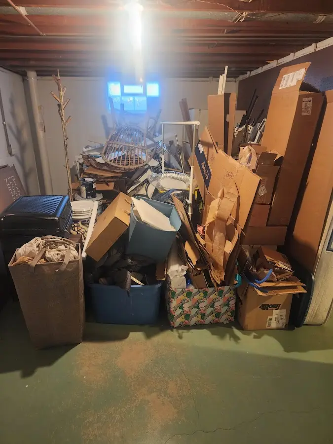 Roll-off dumpster container at job site for 4 Yard Dumpster Rental in Ilchester